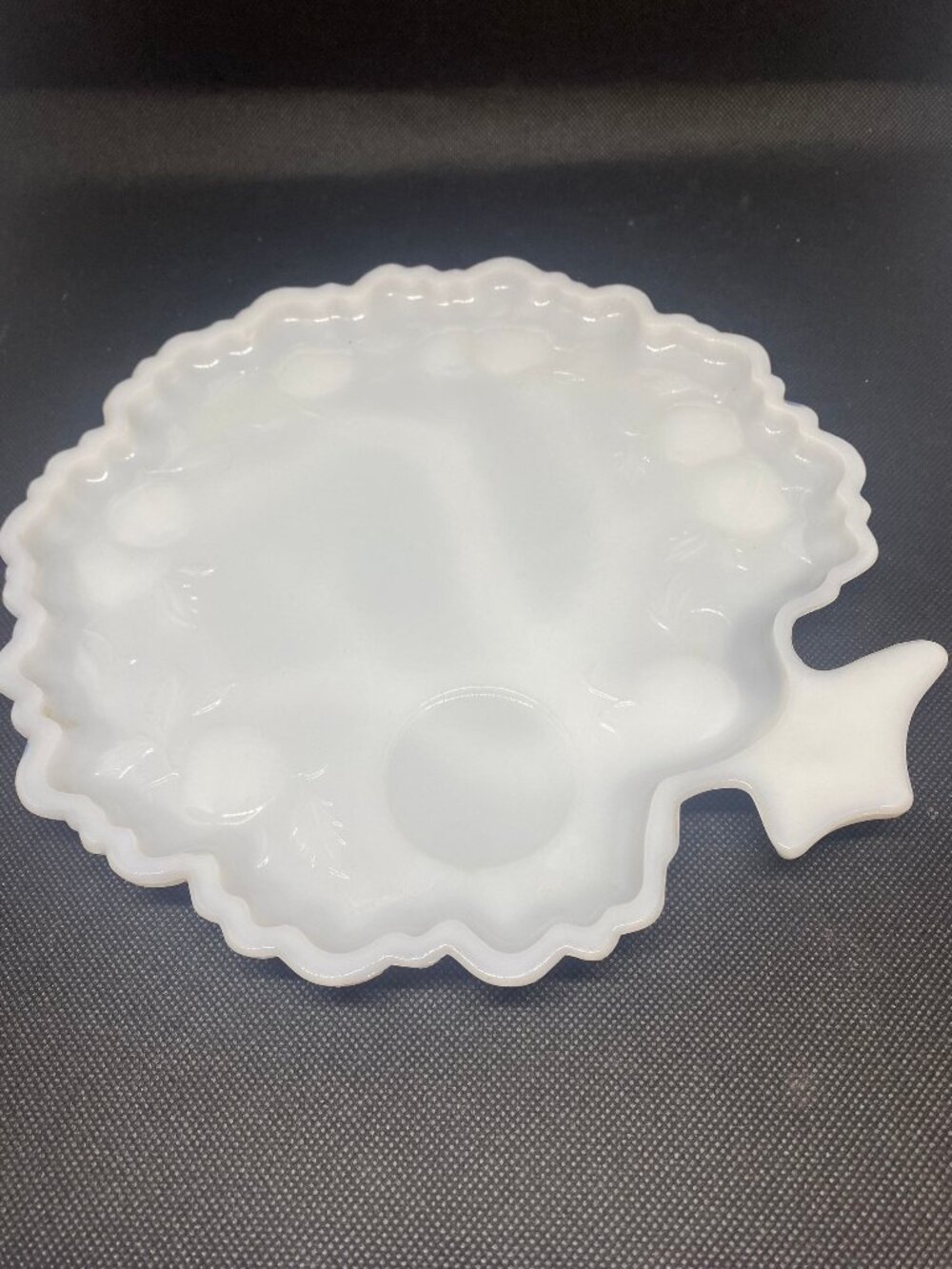 Hazel Atlas Milkglass Tree Tray Fruit